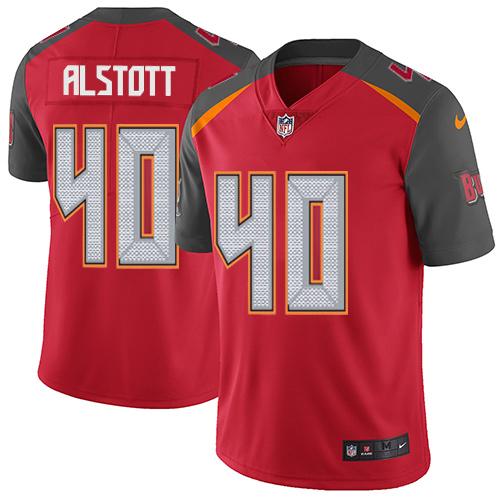 Nike Buccaneers #40 Mike Alstott Red Team Color Youth Stitched NFL Vapor Untouchable Limited Jersey - Click Image to Close